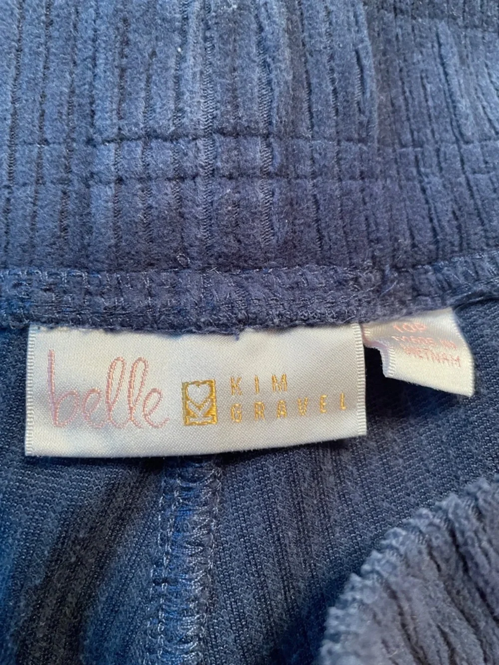 Belle by Kim Gravel Corduroy Slim Pants in Blue - Picture 2 of 11